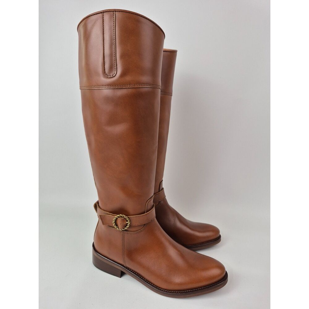 Penelope Chilvers Women's Cognac Brown Slad Tall Leather Riding Boots Size 37